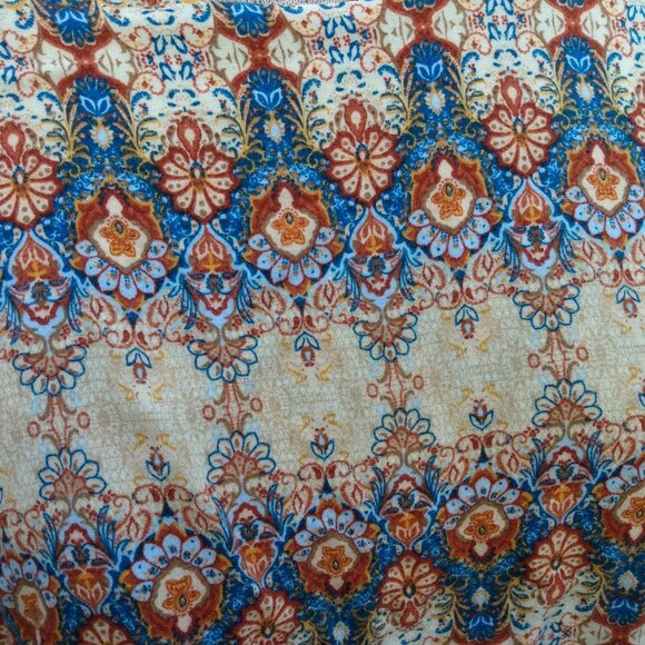 Handmade Boho Dress 42" Bust 38" Waist Rayon Mennonite Cape Modest - Picture 8 of 9